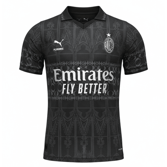 AC Milan Heimtrikot 24/25 Herren Spieler-Version Schwarz