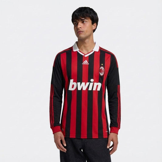 AC Milan Langarm Heimtrikot 09/10 Herren Fan-Version (Retro)