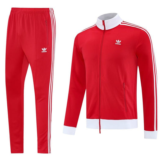 Adidas Trainingsanzug Jacke und Hose Rot Herren