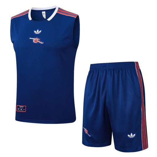 Arsenal Trainingsset 25/26 Tanktop und Shorts Blau