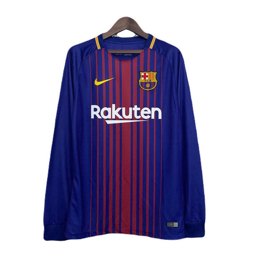 Barcelona Langarm Heimtrikot 2017/18 Herren Fan-Version (Retro)