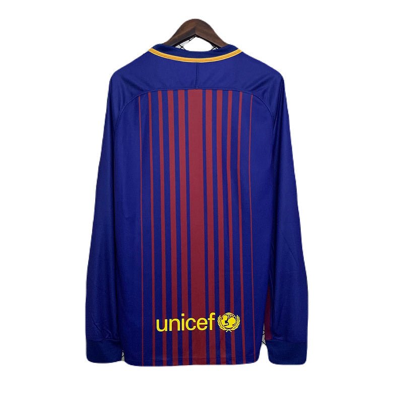Barcelona Langarm Heimtrikot 2017/18 Herren Fan-Version (Retro)