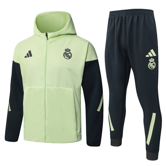 Real Madrid Trainingsanzug 2025/26 Jacke & Hose Grün/Grau