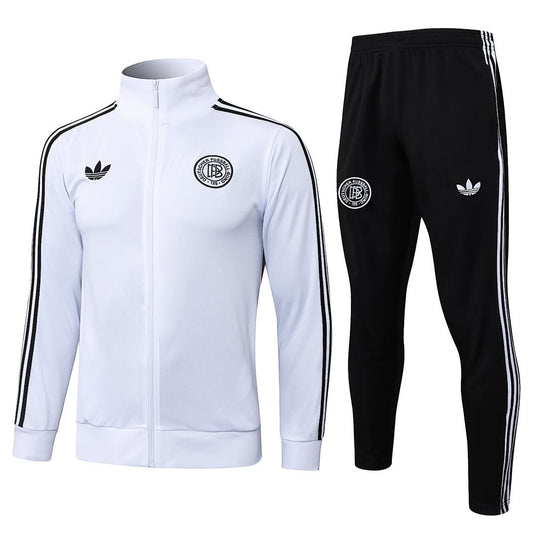 Deutschland Trainingsanzug 2025/26 Jacke Weiß und Hose Schwarz