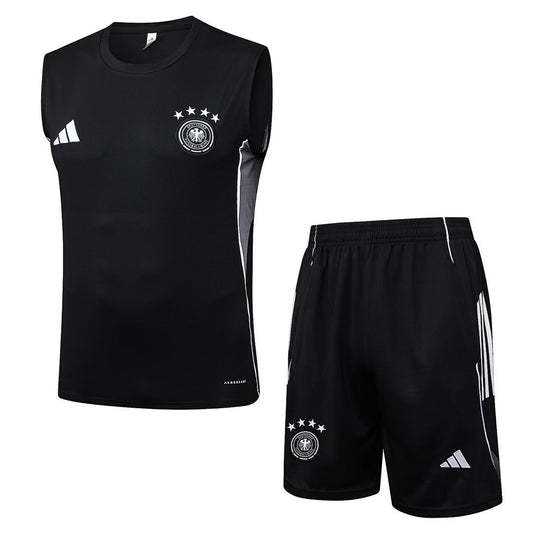 Deutschland Trainingsset 2025/26 Tanktop und Shorts Schwarz