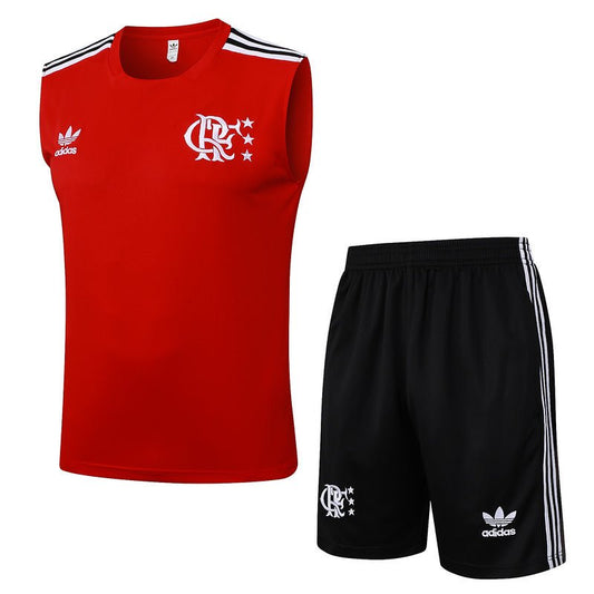 Flamengo Trainingsset 25/26 Tanktop Rot und Shorts Schwarz