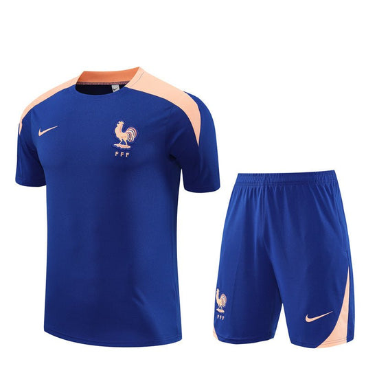 Frankreich Trainingsset 25/26 Trikot und Shorts Blau