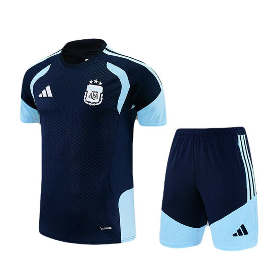 Kinder-Set Argentinien Training 26/27 Trikot Und Shorts Marineblau