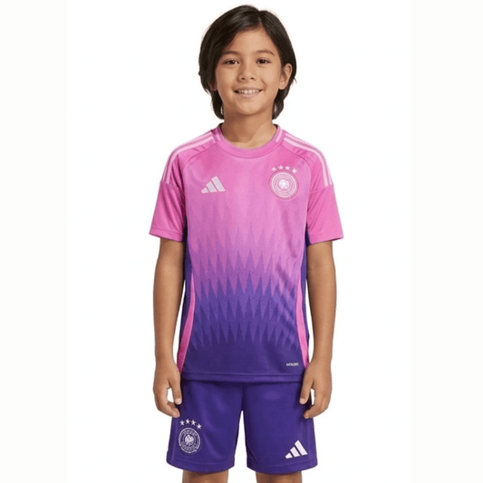 Kinder-Set Deutschland Auswärtstrikot 24/25 Rosa und Violett