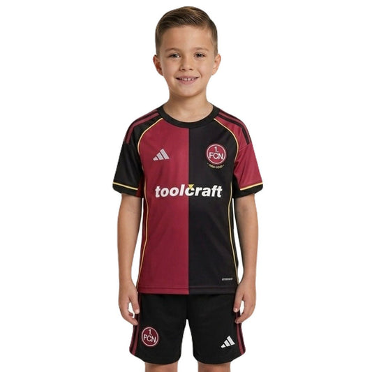 Kinder-Set FC Nürnberg Heimtrikot 25/26 Trikot und Shorts