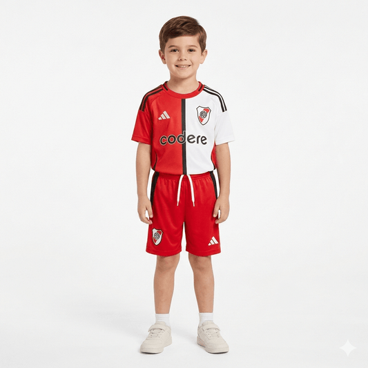 Kinder-Set River Plate Drittetrikot 25/26 Trikot und Shorts