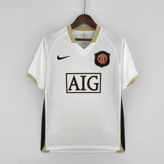 Manchester United Auswärtstrikot 06/07 Herren Fan-Version Weiß (Retro)