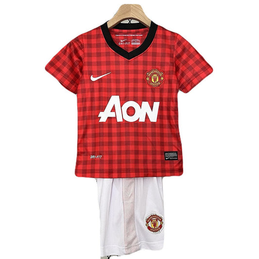 Manchester United Kinder-Set Heimtrikot 12/13 Rot und Weiß (Retro)