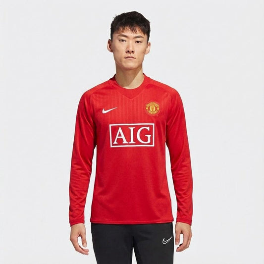 Manchester United Langarm Heimtrikot 07/08 Herren Fan-Version (Retro)