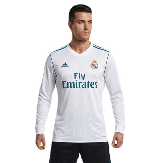 Real Madrid Heimtrikot Langarm 2017/18 Herren Fan-Version (Retro)