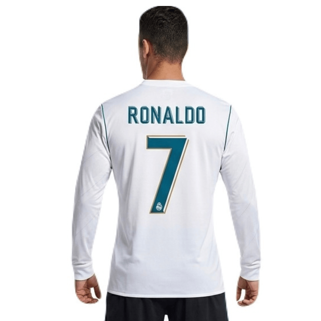 Real Madrid Heimtrikot Langarm 2017/18 Herren Fan-Version (Retro)