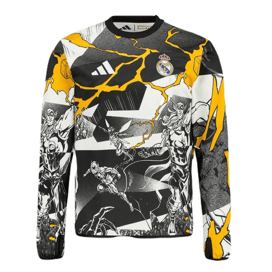 Real Madrid Langarm Sonderedition Marvel 25/26 Herren Fan-Version