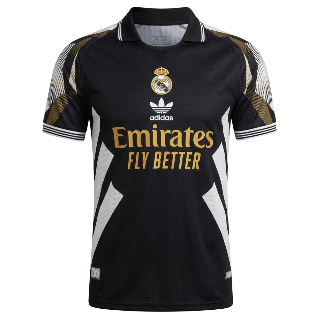 Real Madrid Polo Sonderedition 25/26 Spieler-Version Schwarz