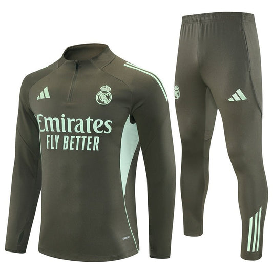 Real Madrid Trainingsanzug 2025/26 Herren Jacke und Hose Grau