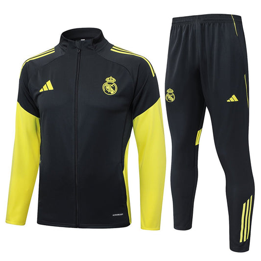 Real Madrid Trainingsanzug 25/26 Jacke und Hose Schwarz & Gelb