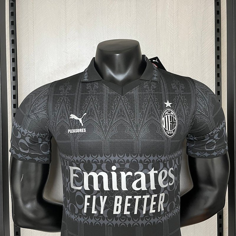 AC Milan Heimtrikot 24/25 Herren Spieler-Version Schwarz