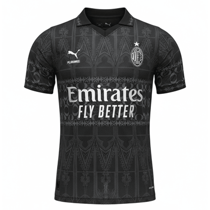 AC Milan Heimtrikot 24/25 Herren Spieler-Version Schwarz
