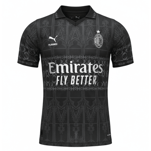 AC Milan Heimtrikot 24/25 Herren Spieler-Version Schwarz