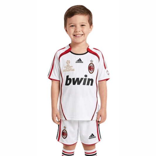 AC Milan Kinder-Set Auswärtstrikot 06/07 Weiß (Retro)