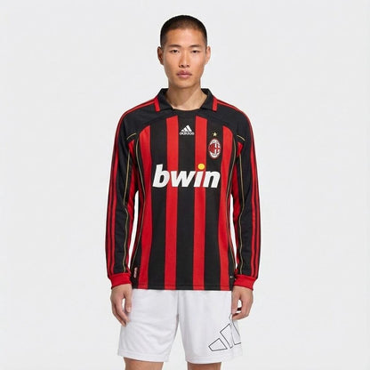 AC Milan Langarm Heimtrikot 07/08 Herren Fan-Version (Retro)