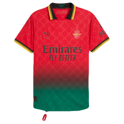 AC Milan x Off-White 25/26 Herren Fan-Version Rot