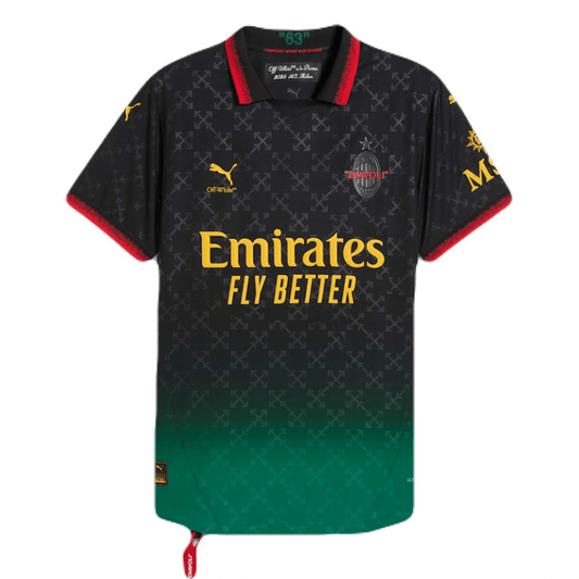 AC Milan x Off-White 25/26 Herren Fan-Version Schwarz