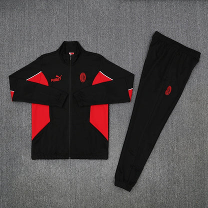 AC Milan Trainingsanzug 25/26 Jacke und Hose Herren Schwarz & Rot