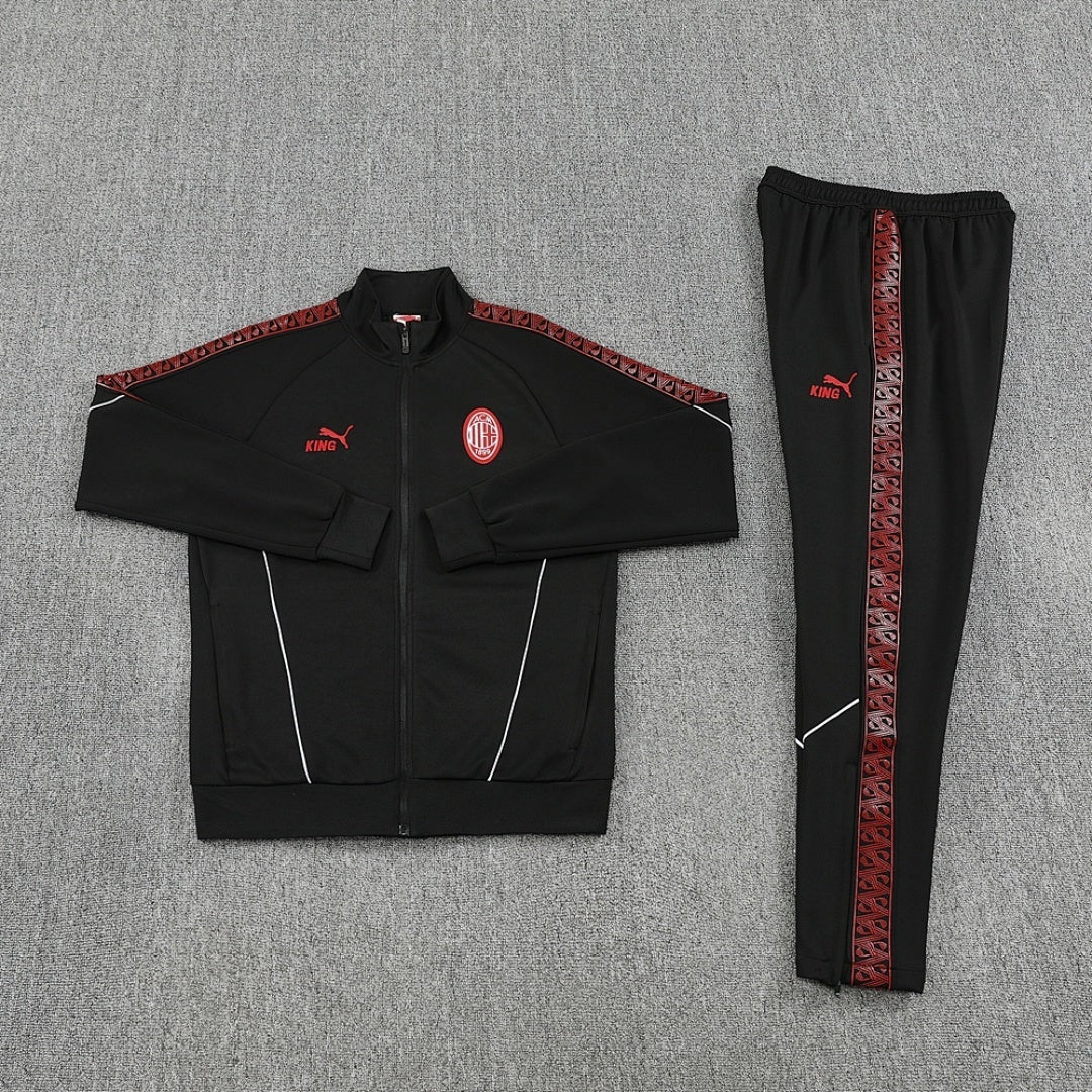 AC Milan Trainingsanzug 25/26 Jacke und Hose Herren Schwarz