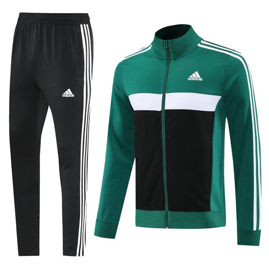 Adidas Trainingsanzug Jacke Grün und Hose Schwarz Herren