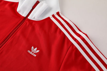 Adidas Trainingsanzug Jacke und Hose Rot Herren