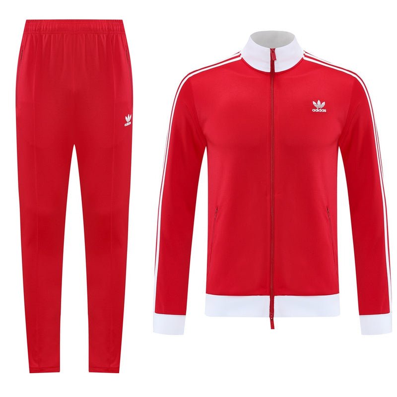 Adidas Trainingsanzug Jacke und Hose Rot Herren