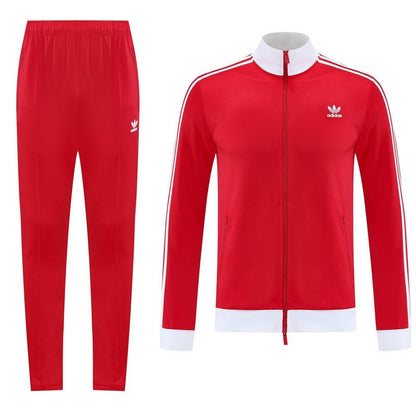 Adidas Trainingsanzug Jacke und Hose Rot Herren