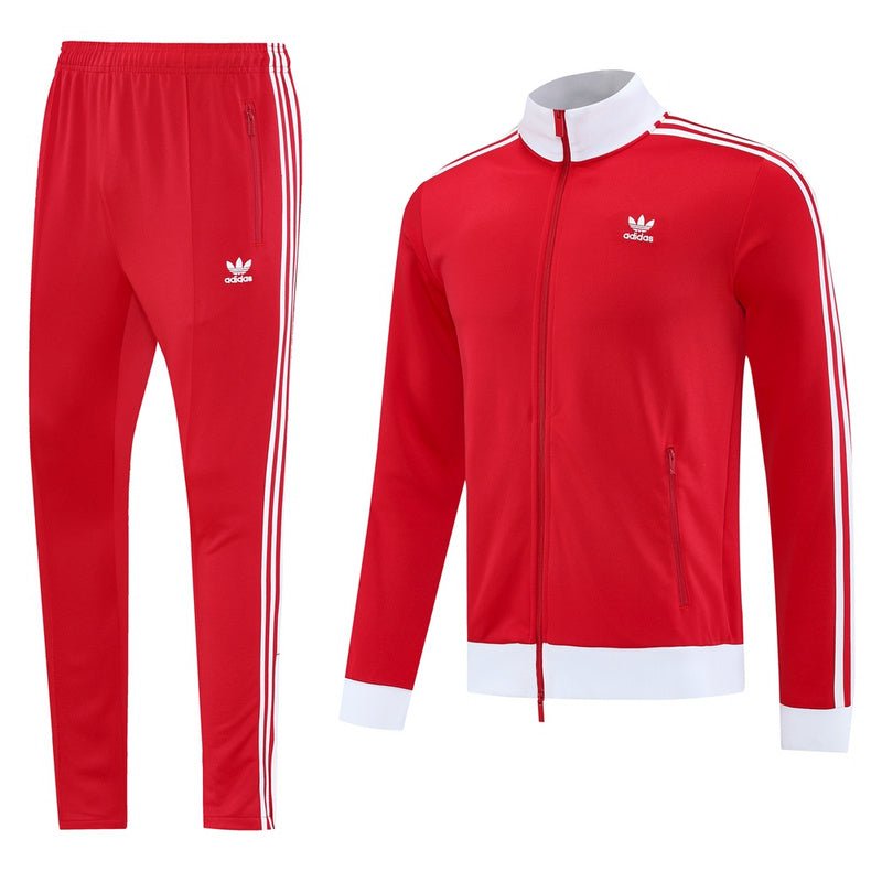 Adidas Trainingsanzug Jacke und Hose Rot Herren