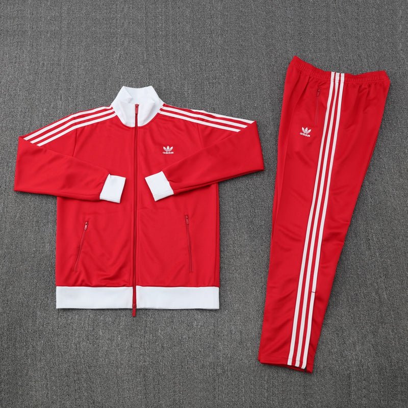 Adidas Trainingsanzug Jacke und Hose Rot Herren