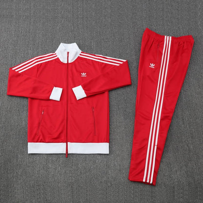 Adidas Trainingsanzug Jacke und Hose Rot Herren