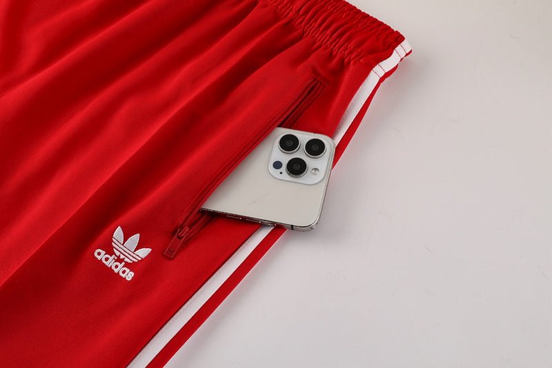 Adidas Trainingsanzug Jacke und Hose Rot Herren