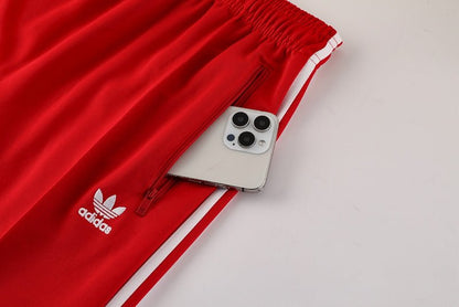 Adidas Trainingsanzug Jacke und Hose Rot Herren