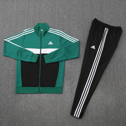 Adidas Trainingsanzug Jacke Grün und Hose Schwarz Herren