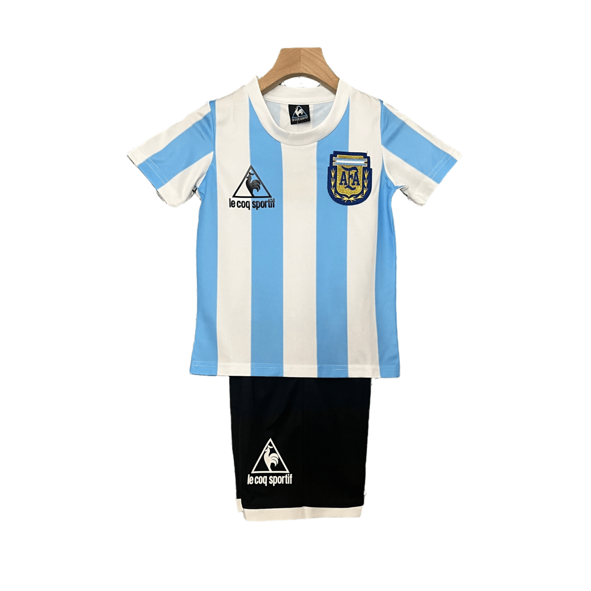 Argentinien Kinder-Set Heimtrikot 1986 Weiß und Schwarz (Retro)