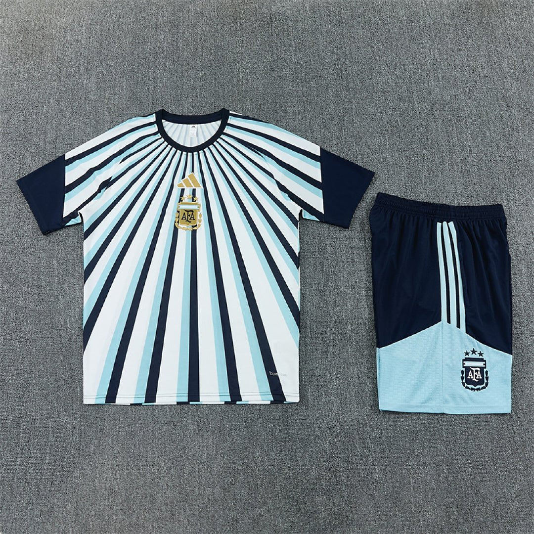 Argentinien Pre-Match Trainingsset 26/27 Trikot und Shorts