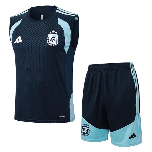 Argentinien Trainingsset 26/27 Tanktop und Shorts Marineblau