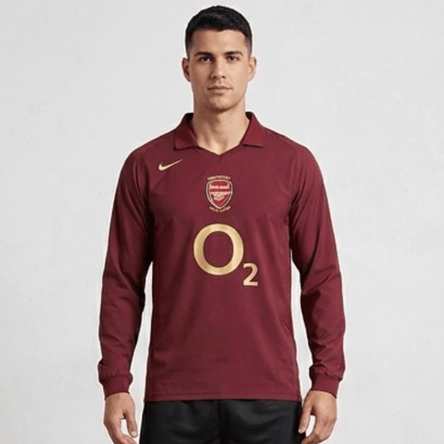 Arsenal Langarm Heimtrikot 05/06 Herren Fan-Version Bordeaux (Retro)