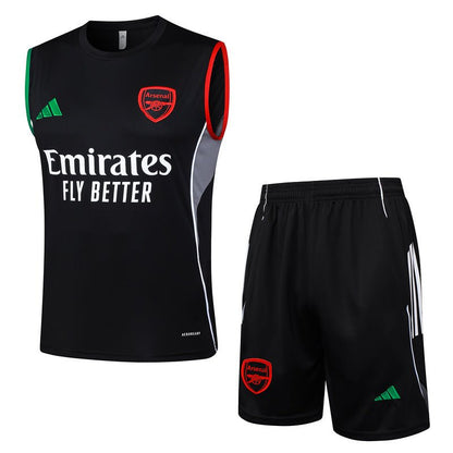 Arsenal Trainingsset 25/26 Tanktop und Shorts Schwarz