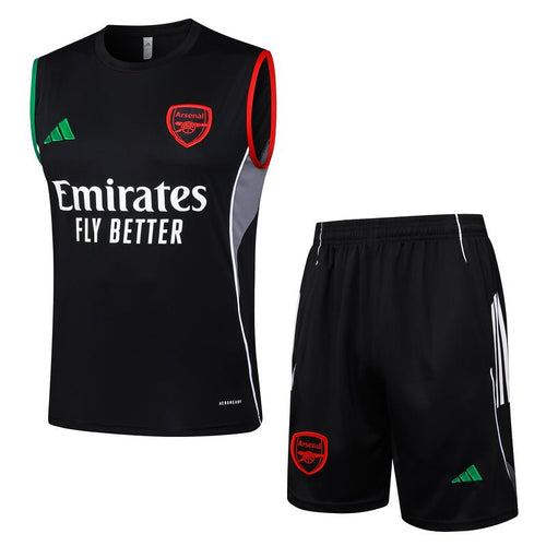 Arsenal Trainingsset 25/26 Tanktop und Shorts Schwarz