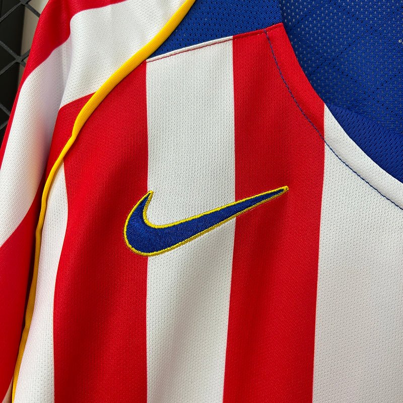 Atlético Madrid Langarm Heimtrikot 04/05 Herren Fan-Version (Retro)